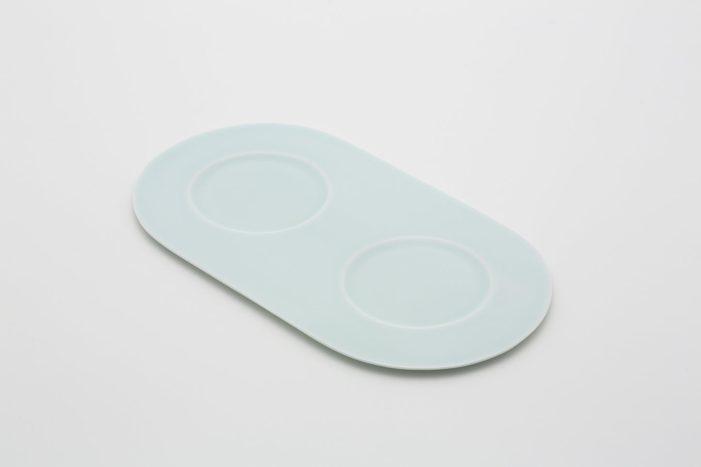 1616/ arita japan S&B Platter For Milk & Sugar Set White/Light Blue Pain White/Light Blue