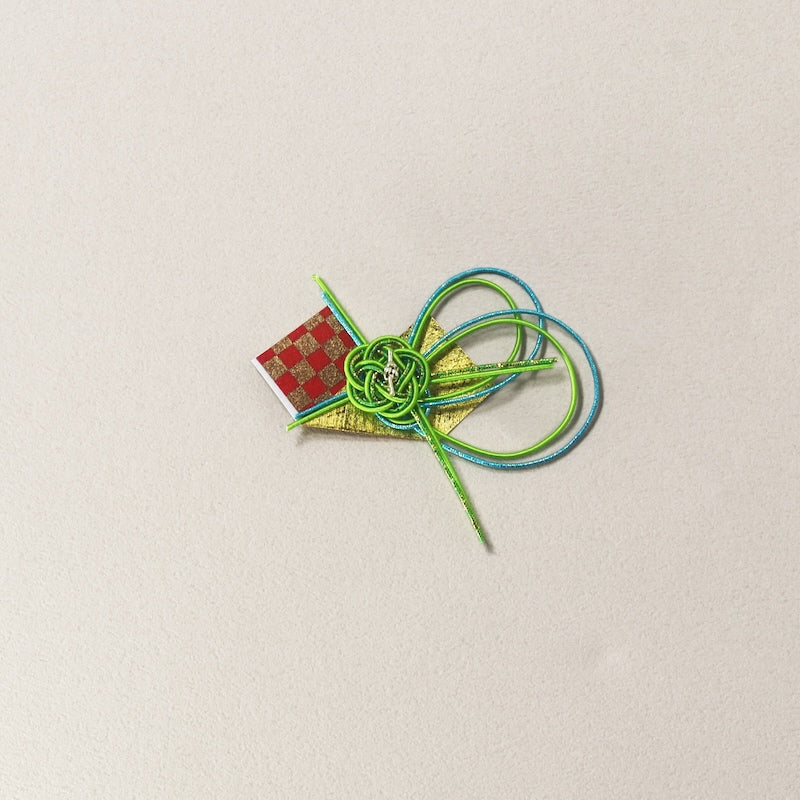 料理飾り 【水引飾り】H-No9 ピンク / H-No11 黄緑 (両面テープ付き) (100個)