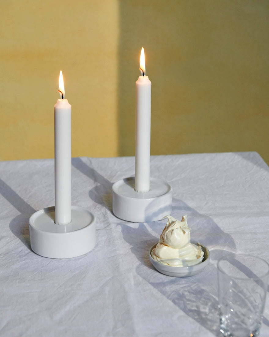 1616/ arita japan CMA Candle Holder White