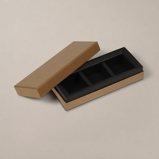 チョコレートギフトボックス COMBI B CASE 3仕切/4仕切/6仕切 メタルネイビー・メタルゴールド (20個)