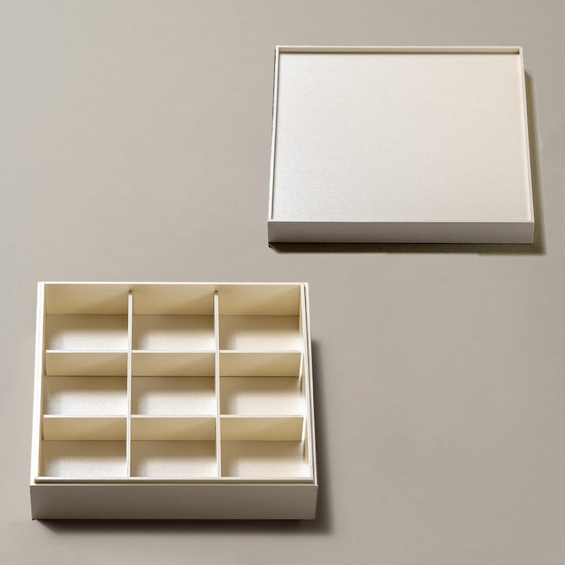 【サンプル 送料無料】UTSUWA 7寸 本体+フタ+仕切り1組セット 紙重箱