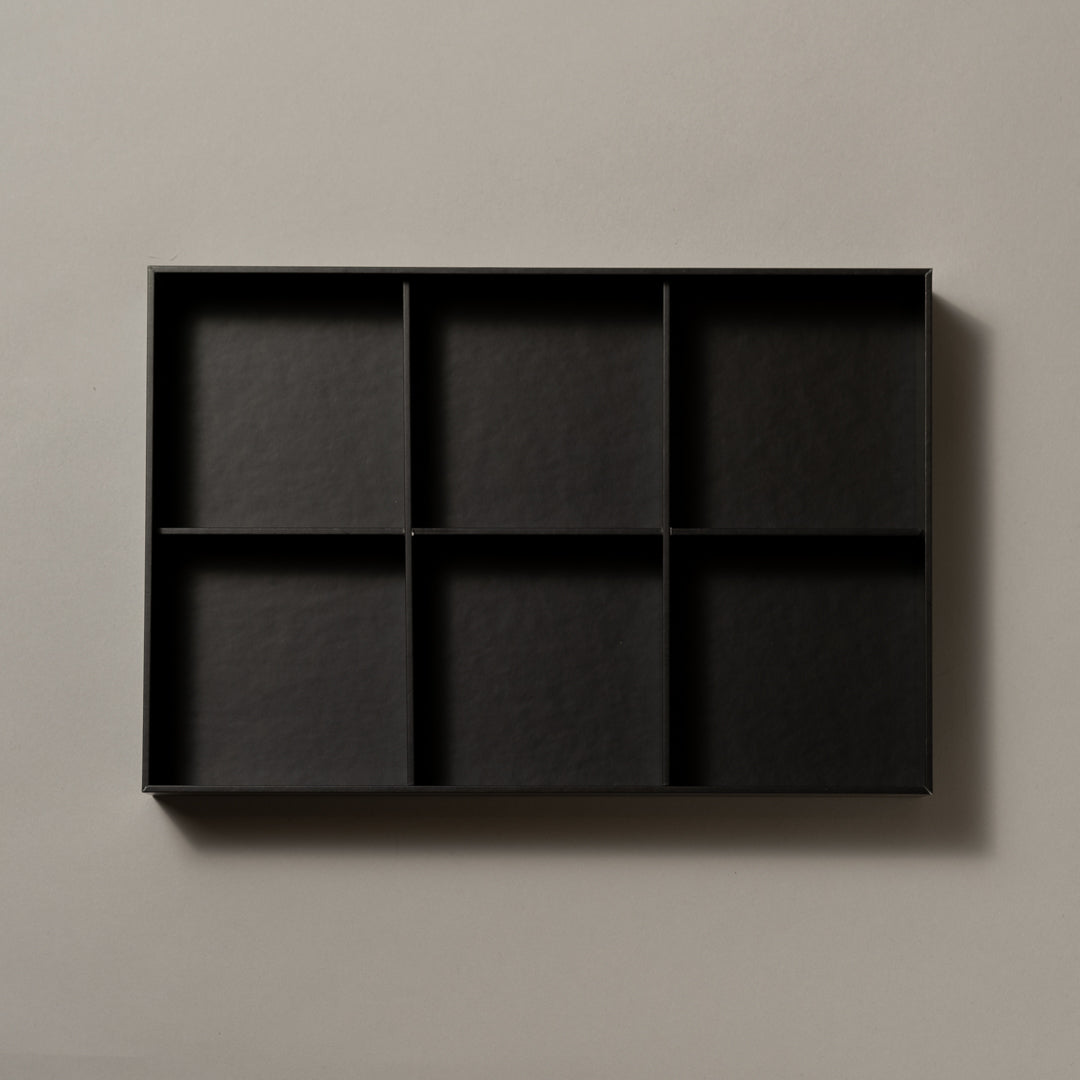GOZEN 中 6仕切り付 (40入) 紙容器 Mat Black