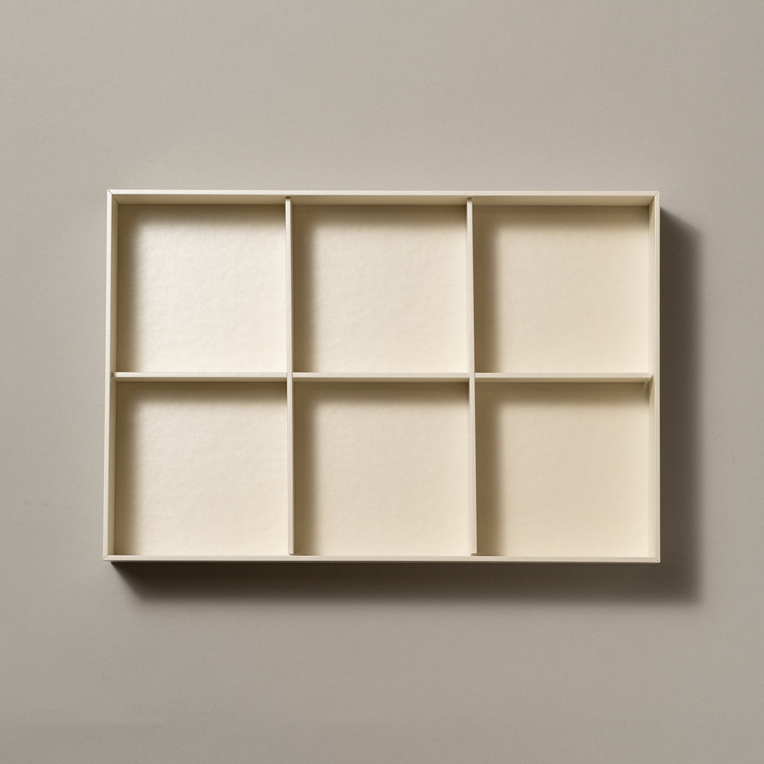 GOZEN 中 6仕切り付 (40入) 紙容器 Mat White
