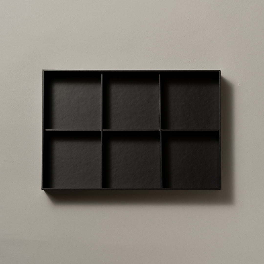 GOZEN 小 6仕切り付 (40入) 紙容器 Mat Black