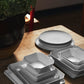 1616 / arita japan TY Square Plate Grey 270 / 235 / 200 / 265 / 130 / 90