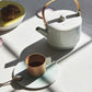 1616/ arita japan S&B Tea Pot White/Light Blue