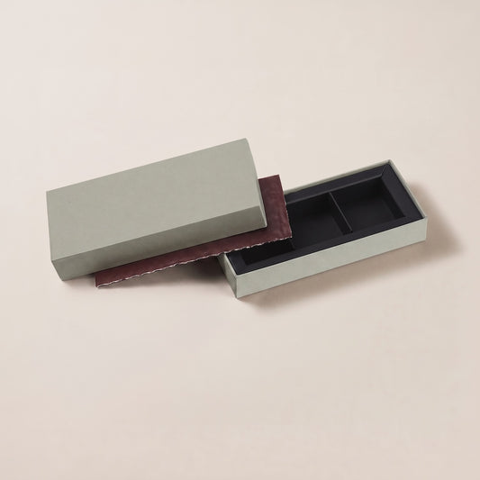 チョコレートギフトボックス  SQUARE BOX 3仕切/4仕切/6仕切  ボルドー･グレー (20個)