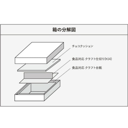 チョコレートギフトボックス  1 PARTITION FEATHER S/M カッパー・モス・アンティーク  (20個)