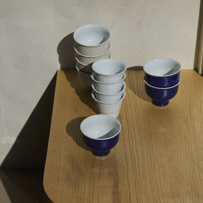 1616/ arita japan MANZ Tea Cup Brown/Blue/Natural