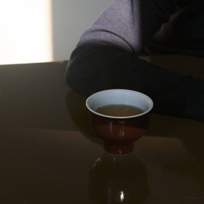 1616/ arita japan MANZ Tea Cup Brown/Blue/Natural