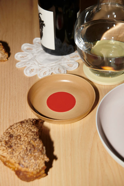1616/ arita japan S&B Deep Plate 80 Gold/130 Light Brown Red/170 Light Pink/220 Pain White Light Green/280 Blue