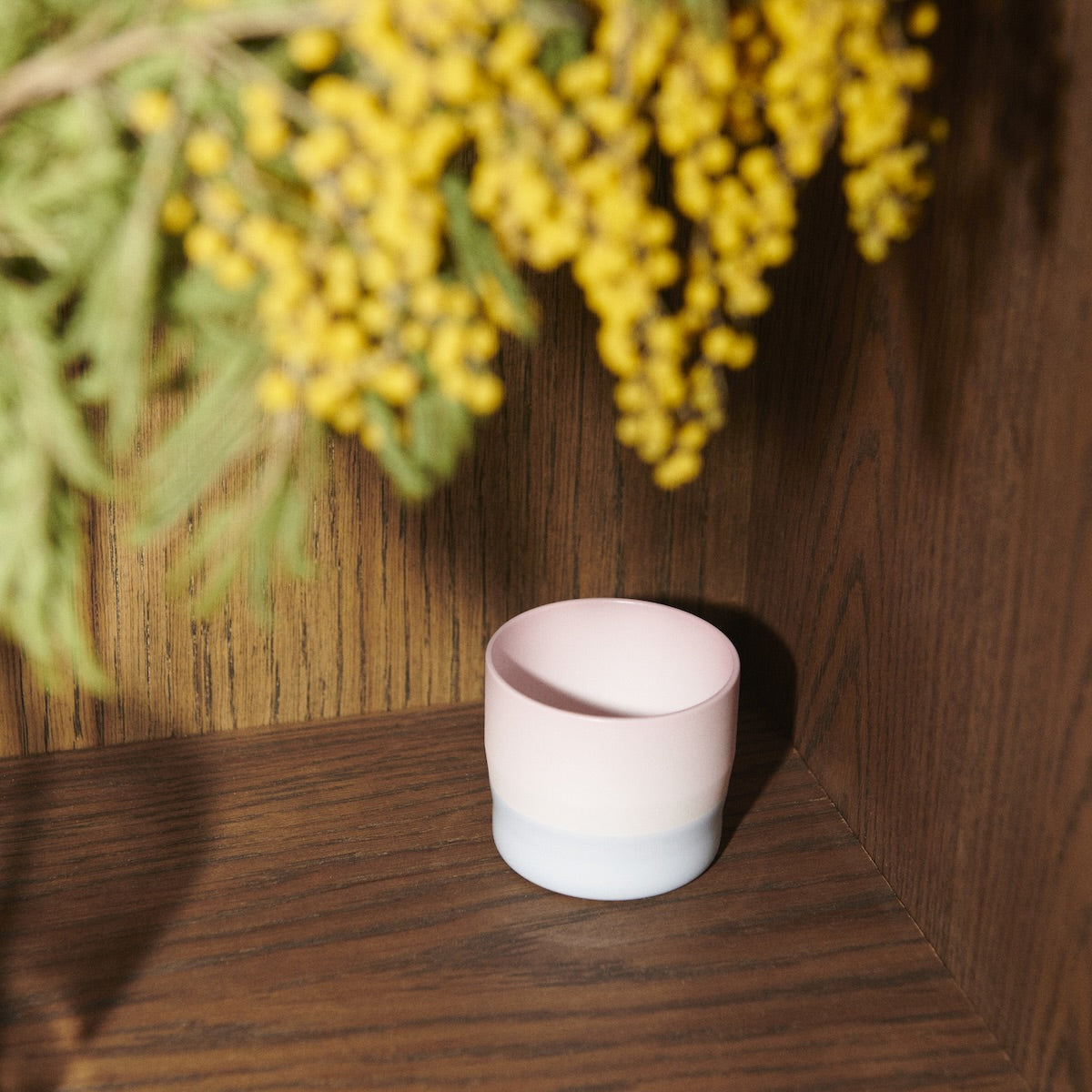 1616/ arita japan  S&B Espresso Cup Light Yellow/Light Blue/Light Pink Dots/White/Light Pink
