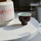 1616/ arita japan MANZ Tea Cup Brown/Blue/Natural
