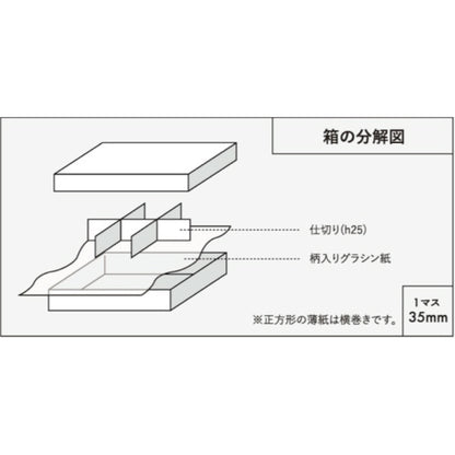 チョコレートギフトボックス  COMBI A CASE 4仕切/6仕切/8仕切 ネイビー/ピンク・ネイビー/オレンジ・ネイビー/グリーン  (20個)