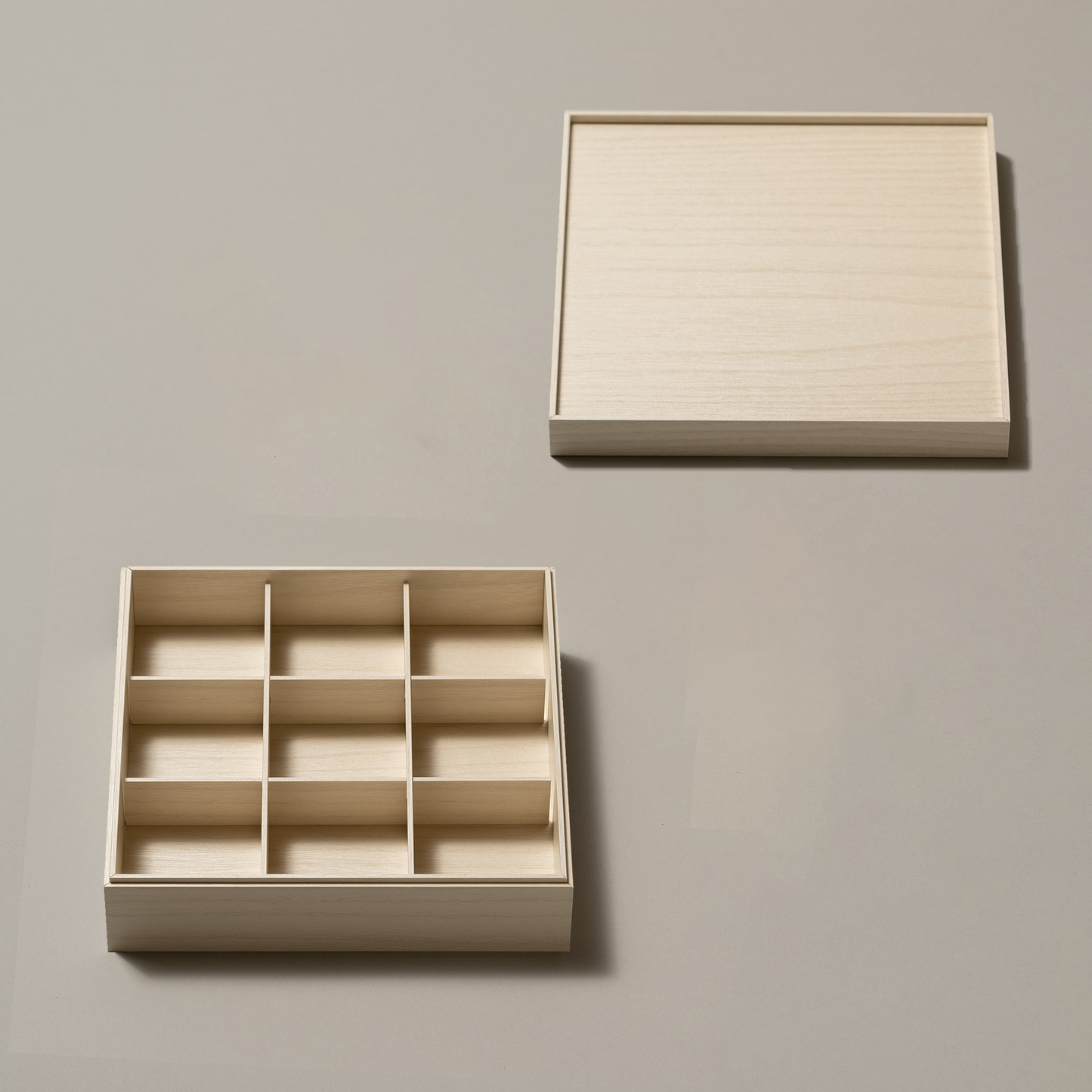 【サンプル 送料無料】UTSUWA　6.5寸　本体＋フタ＋仕切り1組セット　紙重箱　