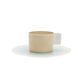 1616/ arita japan  S&B CoffeeCup White/Light Brown/Light Pink