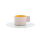 1616/ arita japan  S&B CoffeeCup White/Light Brown/Light Pink