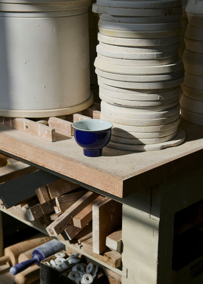 1616/ arita japan MANZ Tea Cup Brown/Blue/Natural