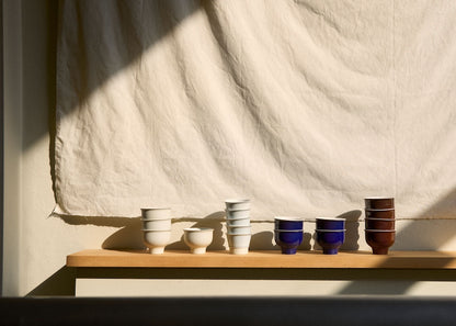 1616/ arita japan MANZ Tea Cup Brown/Blue/Natural