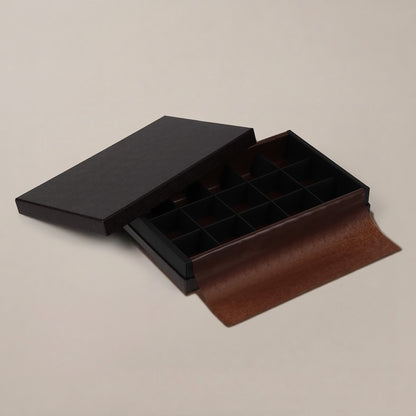チョコレートギフトボックス  COMBI A CASE 1ヶ用/2仕切/3仕切/4仕切/5仕切/6仕切/9仕切/10仕切/12仕切/15仕切/20仕切 ブラック・ワインレッド (20個)