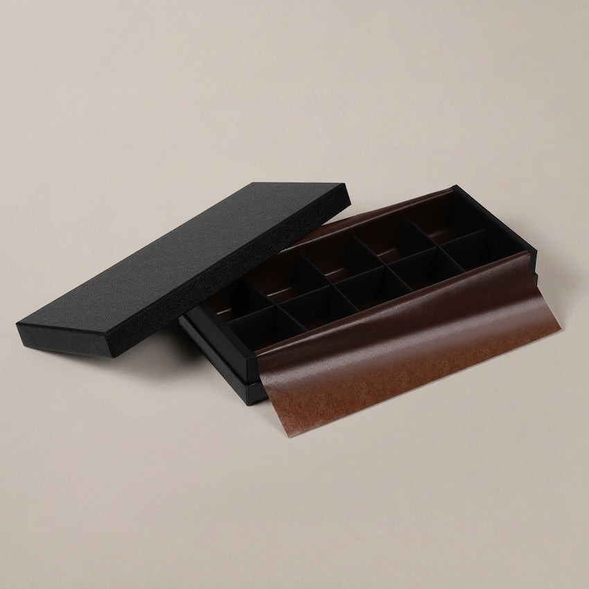 チョコレートギフトボックス  COMBI A CASE 1ヶ用/2仕切/3仕切/4仕切/5仕切/6仕切/9仕切/10仕切/12仕切/15仕切/20仕切 ブラック・ワインレッド (20個)