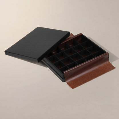 チョコレートギフトボックス  COMBI A CASE 1ヶ用/2仕切/3仕切/4仕切/5仕切/6仕切/9仕切/10仕切/12仕切/15仕切/20仕切 ブラック・ワインレッド (20個)