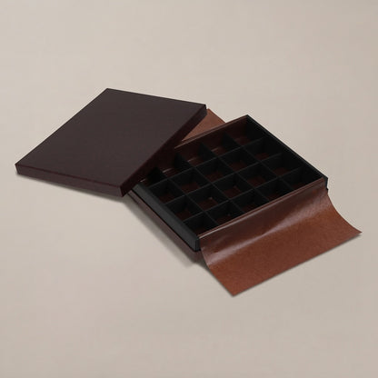 チョコレートギフトボックス  COMBI A CASE 1ヶ用/2仕切/3仕切/4仕切/5仕切/6仕切/9仕切/10仕切/12仕切/15仕切/20仕切 ブラック・ワインレッド (20個)