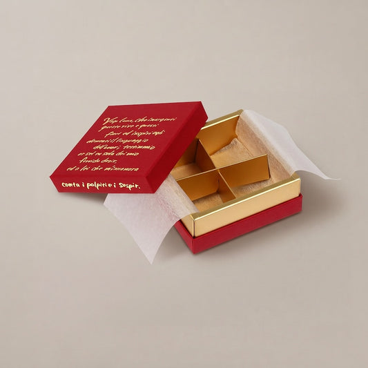 チョコレートギフトボックス  COMBI A CASE 4仕切/6仕切/9仕切/15仕切/20仕切 赤・こげ茶  (20個)