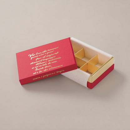 チョコレートギフトボックス  COMBI A CASE 4仕切/6仕切/9仕切/15仕切/20仕切 赤・こげ茶  (20個)