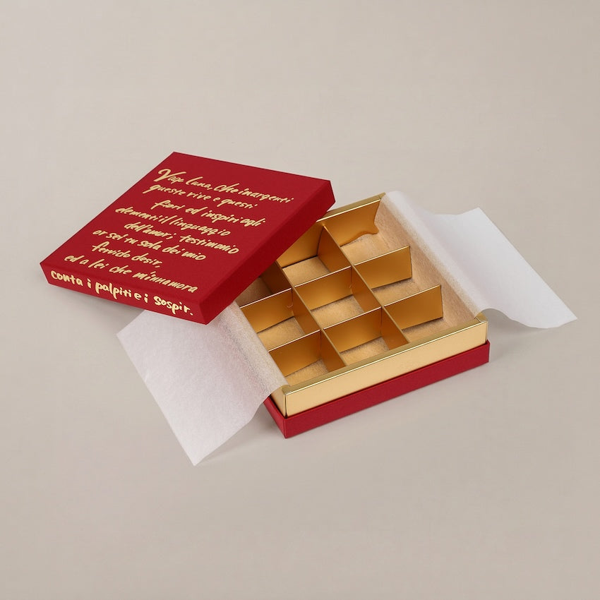 チョコレートギフトボックス  COMBI A CASE 4仕切/6仕切/9仕切/15仕切/20仕切 赤・こげ茶  (20個)