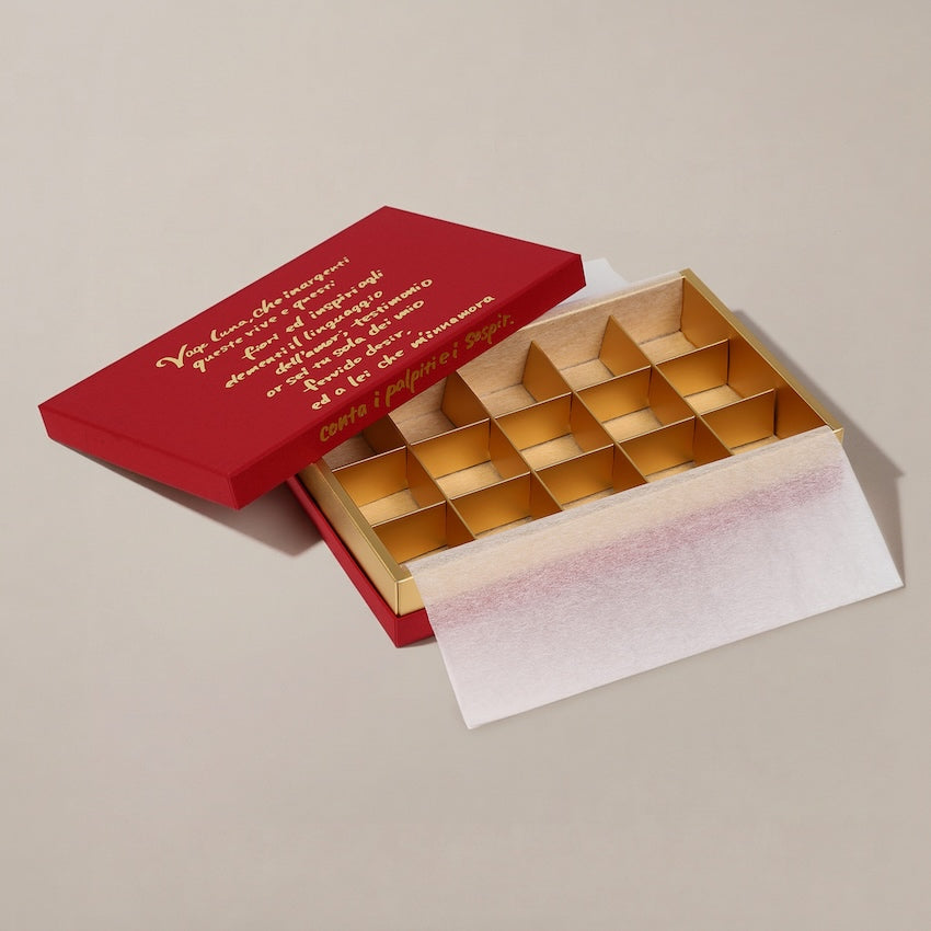 チョコレートギフトボックス  COMBI A CASE 4仕切/6仕切/9仕切/15仕切/20仕切 赤・こげ茶  (20個)