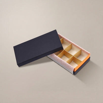チョコレートギフトボックス  COMBI A CASE 4仕切/6仕切/8仕切 ネイビー/ピンク・ネイビー/オレンジ・ネイビー/グリーン  (20個)