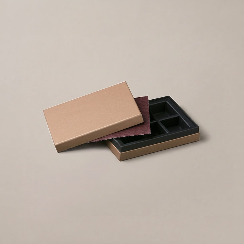 チョコレートギフトボックス  COMBI B CASE 3仕切/4仕切/6仕切 メタルネイビー・メタルゴールド  (20個)