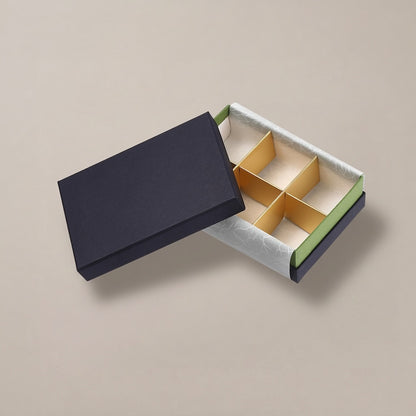 チョコレートギフトボックス  COMBI A CASE 4仕切/6仕切/8仕切 ネイビー/ピンク・ネイビー/オレンジ・ネイビー/グリーン  (20個)