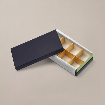 チョコレートギフトボックス  COMBI A CASE 4仕切/6仕切/8仕切 ネイビー/ピンク・ネイビー/オレンジ・ネイビー/グリーン  (20個)