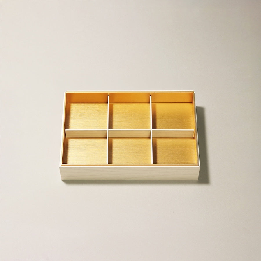 UTSUWA　長方形　6仕切付　(40入)　紙容器　本体　¥584.1/個