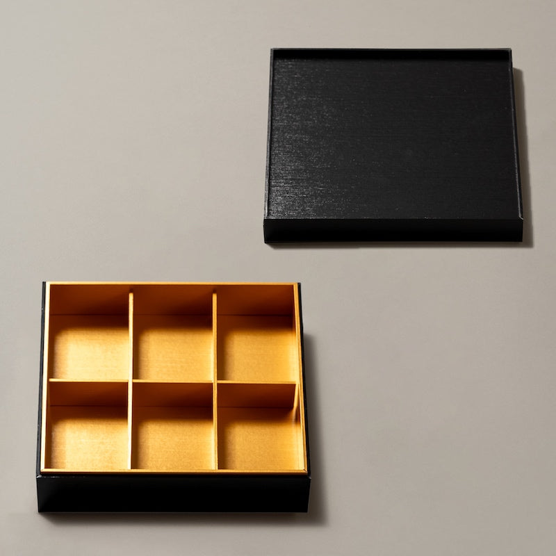 【サンプル 送料無料】UTSUWA　7寸　本体＋フタ＋仕切り1組セット　紙重箱　