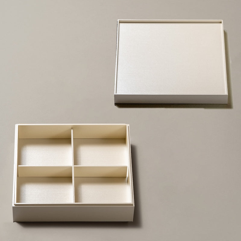 【サンプル 送料無料】UTSUWA　7寸　本体＋フタ＋仕切り1組セット　紙重箱　