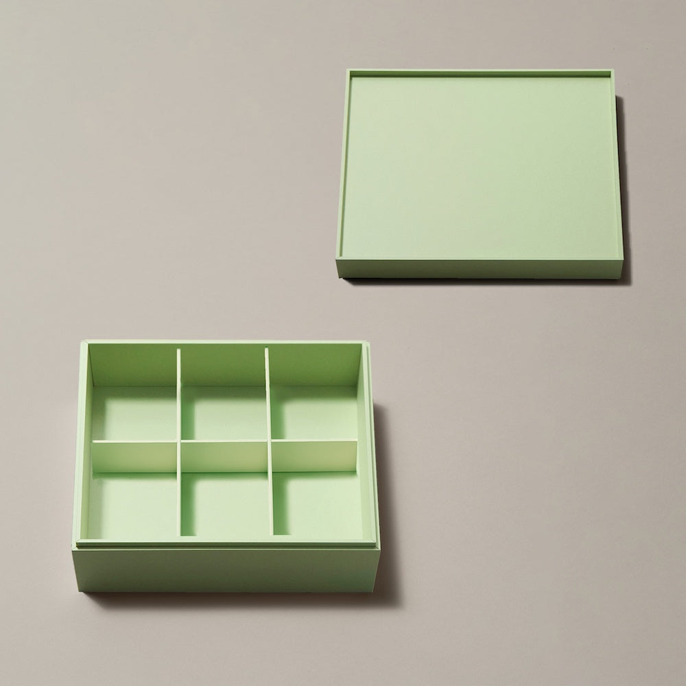 【サンプル 送料無料】UTSUWA　6.5寸　本体＋フタ＋仕切り1組セット　紙容器