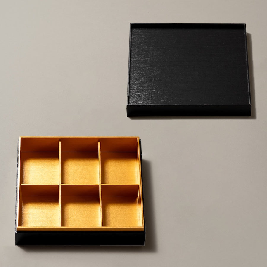 【サンプル 送料無料】UTSUWA　7寸　インロー見せ　本体＋フタ＋仕切り1組セット　紙重箱